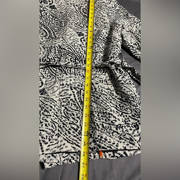 Tweeds double breasted Trench Belted Jacket Silk / Cotton blend sz Large - Picture 8 of 9